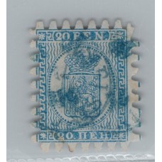 FINLANDIA CLASICO 1866 Yv. 8 RARO SELLO DE ESTUPENDA CALIDAD 90 EUROS !!